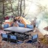 Table de camping pliante, table de camping legere portable de voyage en plein air, barbecue d'arriere - Cour