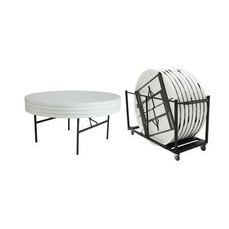 12 72-INCH ROUND TABLES AND CART COMBO COMMERCIAL
