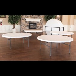 12 72-INCH ROUND TABLES AND CART COMBO COMMERCIAL