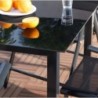Berna 1 + 4 ensemble de table et chaises pliantes en aluminium noir