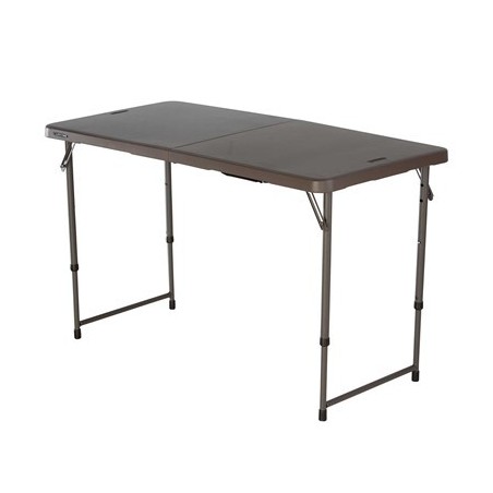 Table pliante reglable de 4 pieds commerciale marron