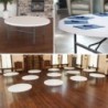 46 pouces table ronde commercial granit blanc