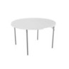 Table pliante ronde de 48 pouces commercial leger granit blanc