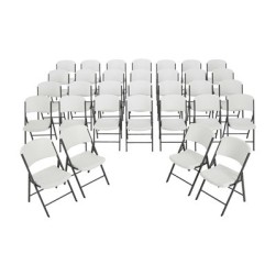 Table empilable ronde de 60 pouces avec 32 chaises combinees