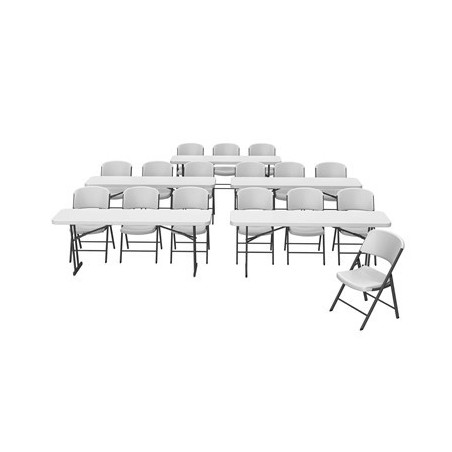 Ensemble de table et chaises de seminaire de 6 pieds