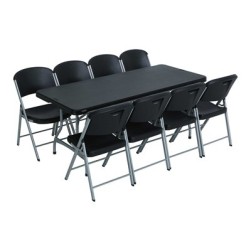 4 tables empilables de 6 pieds et 24 chaises combo commercial