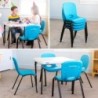 Combinaison de table pour enfants et 4 chaises empilables Bleu glacier