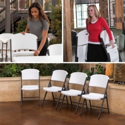 12 tables empilables de 6 pieds et 72 chaises combo commercial