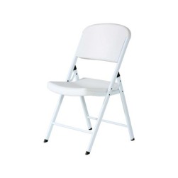 Chaise pliante classique commercial blanc avec Cadre blanc