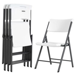 Chaise pliante 4 PK commercial Granit blanc