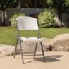 Chaise pliante classique commerciale granit blanc