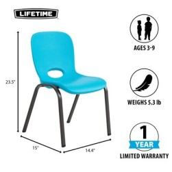 Chaise empilable pour enfant indispensable Bleu glacier