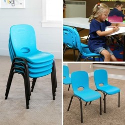 Chaise empilable pour enfant indispensable Bleu glacier