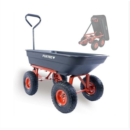 Chariot de jardin - FUXTEC FX-KW2175 - 4 roues, benne basculante