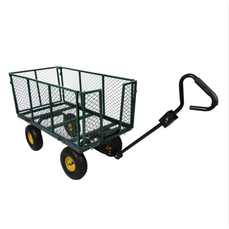 Chariot transport XXL 550kg pliable Bache amovible Pneus robustes