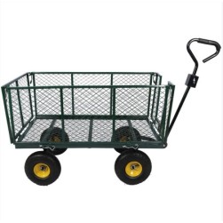 Chariot transport XXL 550kg pliable Bache amovible Pneus robustes