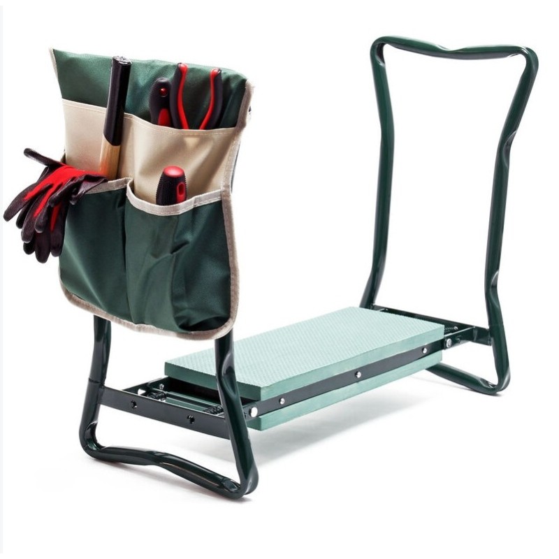 Tabouret Agenouilloir de jardinage Pliable avec Assise rembourree