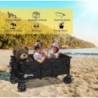 Chariot de transport jardin a roulettes pliable ,plage chariot