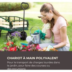 Waldbeck Ventura - Remorque de transport a main,Chariot de jardin