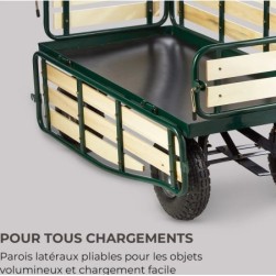 Waldbeck Ventura - Remorque de transport a main,Chariot de jardin