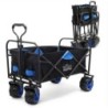 Chariot de transport pliable Larges roues Poignees Randonnees PLage