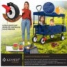 KESSER® Bollerwagen pliable avec toit Chariot a main,Bleu/Navy