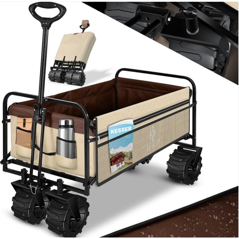 KESSER® Bollerwagen pliable avec pneus larges Chariot de jardin