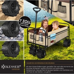 KESSER® Bollerwagen pliable avec pneus larges Chariot de jardin