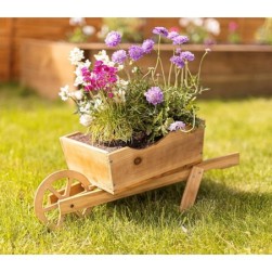 Garden Mile Brouette de jardin en bois pour l'exterieur – 70 cm