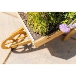 Garden Mile Brouette de jardin en bois pour l'exterieur – 70 cm