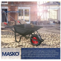 MASKO® Brouette de Chantier, brouette de Jardin 100 - 250kg