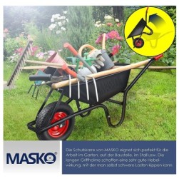 MASKO® Brouette de Chantier, brouette de Jardin 100 - 250kg