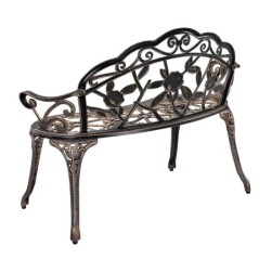 Banc de Jardin Chaise de Jardin Fonte Resistant aux Intemperies