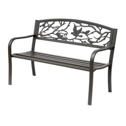 Outsunny Banc 3 Places de Jardin terrasse Style Rural Chic