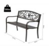 Outsunny Banc 3 Places de Jardin terrasse Style Rural Chic