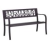 Garden Vida Banc de jardin en acier, motif tulipe, 3 places