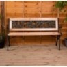 Garden Vida Banc de jardin, motif rose, 3 places, meuble d’exterieur