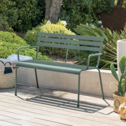 Banc de jardin GREENSBORO Vert olive