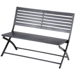 Banc de jardin pliant OLBIA Graphite