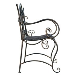 Banc de jardin au style antique Tara en fer forgé Bronze