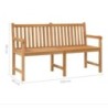 Banc de jardin 150 cm Bois de teck solide vidaXL