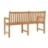 Banc de jardin 150 cm Bois de teck solide vidaXL