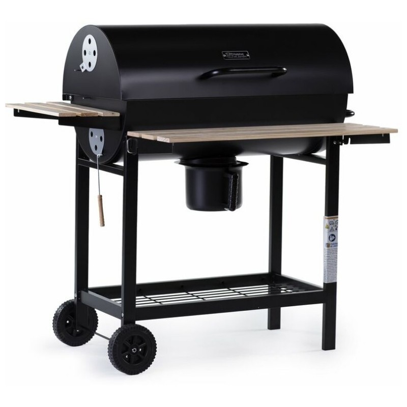 Barbecue charbon XXL de bois King - 95 x 63 x 105 cm - Noir