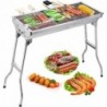 Uten Barbecue Charbon de Bois, Grill en Acier Pliable, Barbecue extérieur