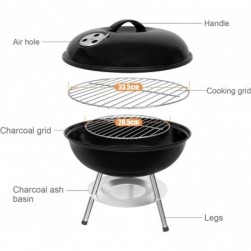 BBQ Gril Portable Démontable pour Barbecue extérieur de Jardin Camping