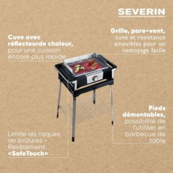 Gril électrique sans fumée SENOA BOOST S, Barbecue électrique 3 000 W