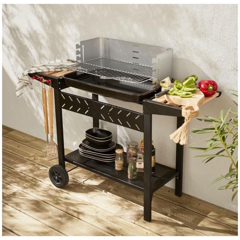 Barbecue charbon-Hauteur de grille ajustable. Camping en plein air