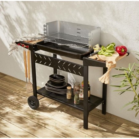 Barbecue charbon-Hauteur de grille ajustable. Camping en plein air