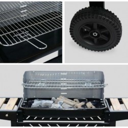 Barbecue charbon-Hauteur de grille ajustable. Camping en plein air