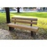 Banc de jardin en bois de pin traité et acier galvanisé Porto